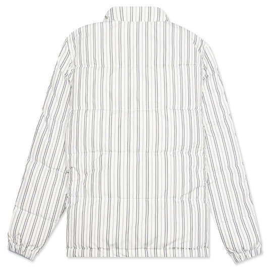 Stripe Down Puffer Jacket - Bone