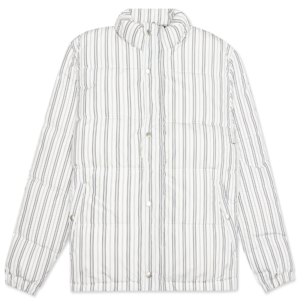 Stripe Down Puffer Jacket - Bone