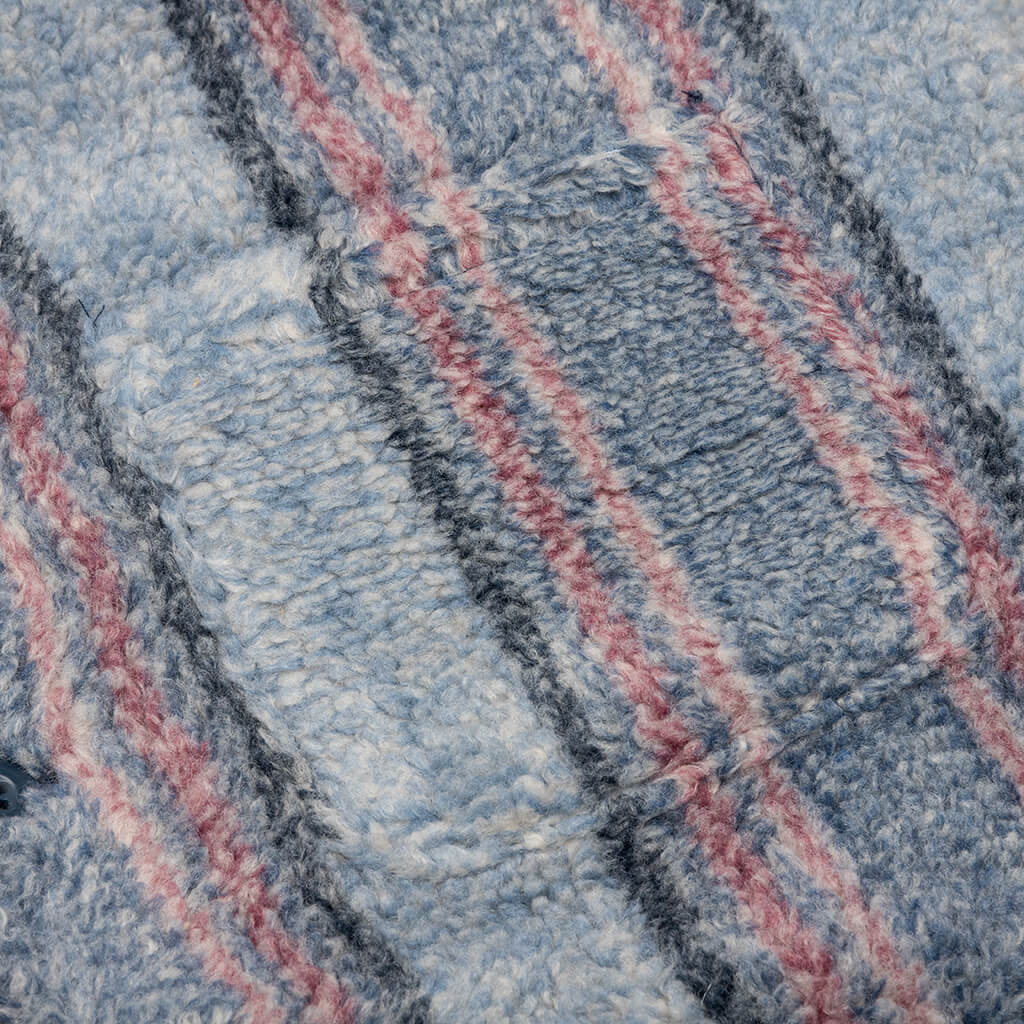Stripe Sherpa Shirt - Blue