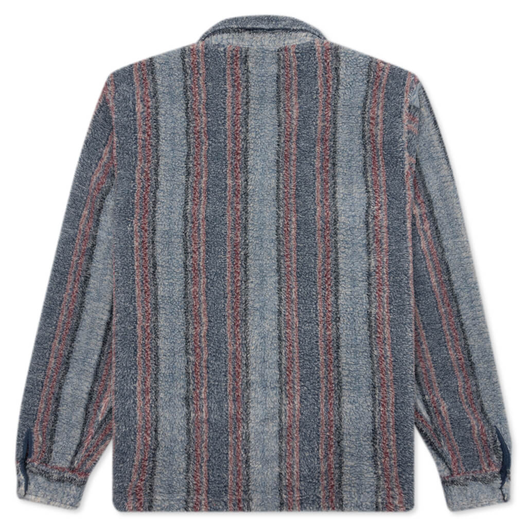 Stripe Sherpa Shirt - Blue