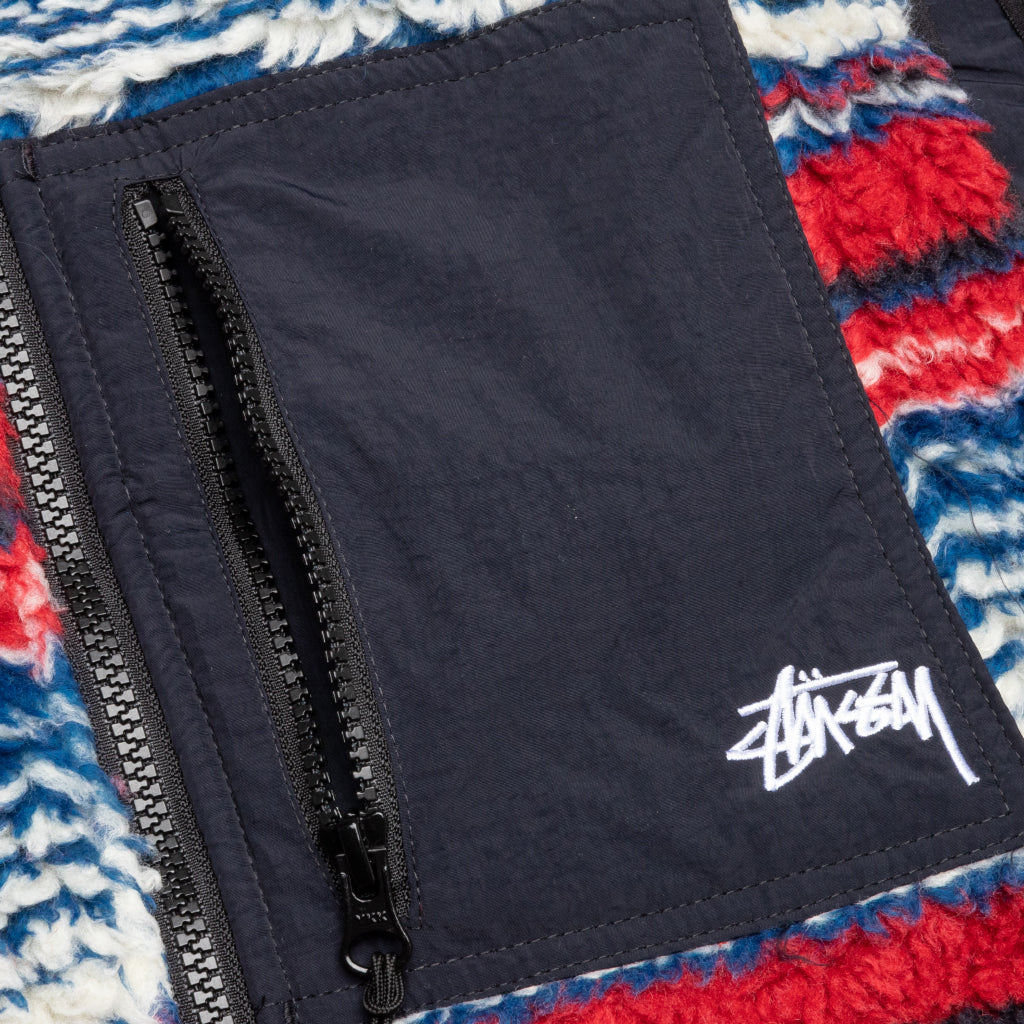 Striped Sherpa Vest - Multi