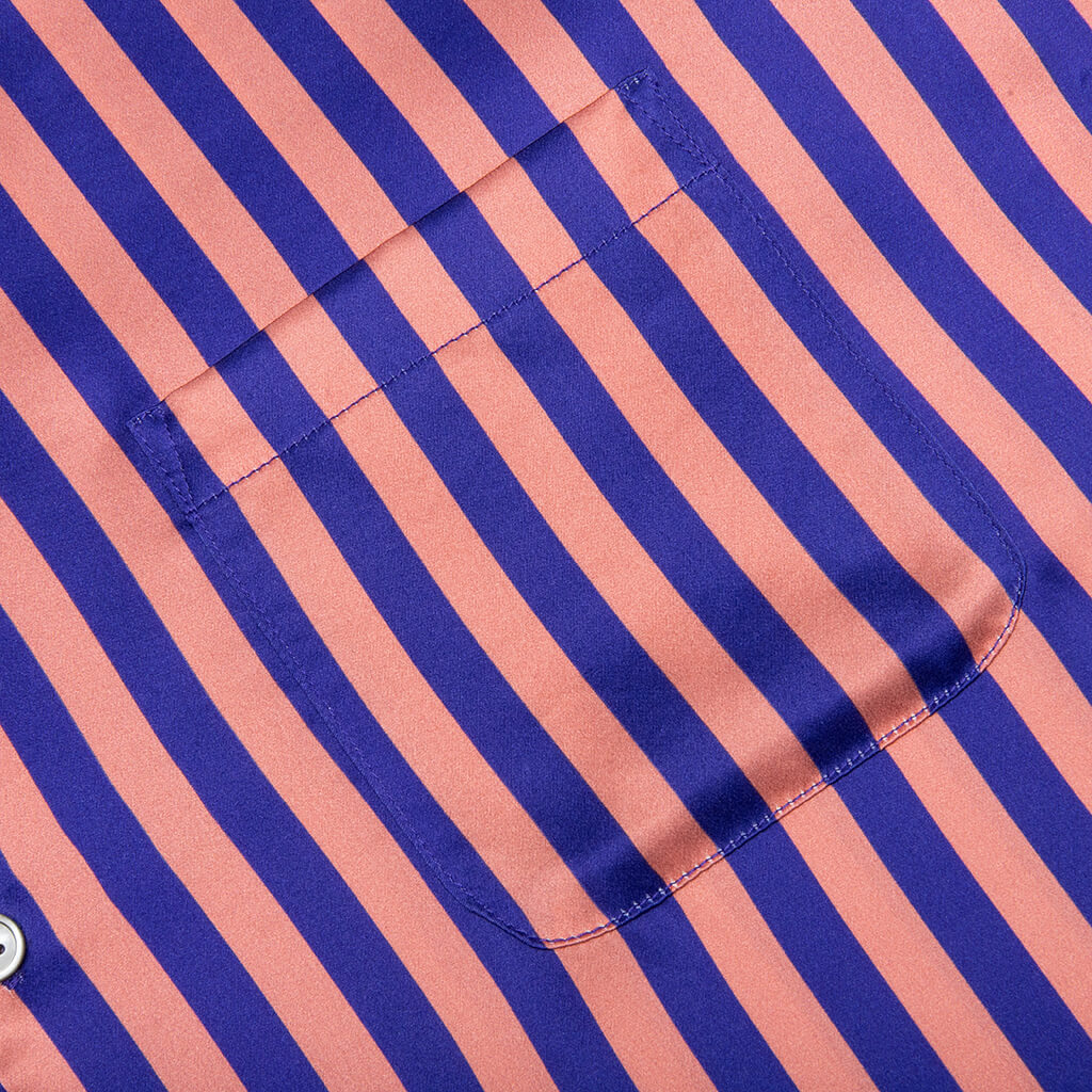 Striped Silk Shirt - Blue