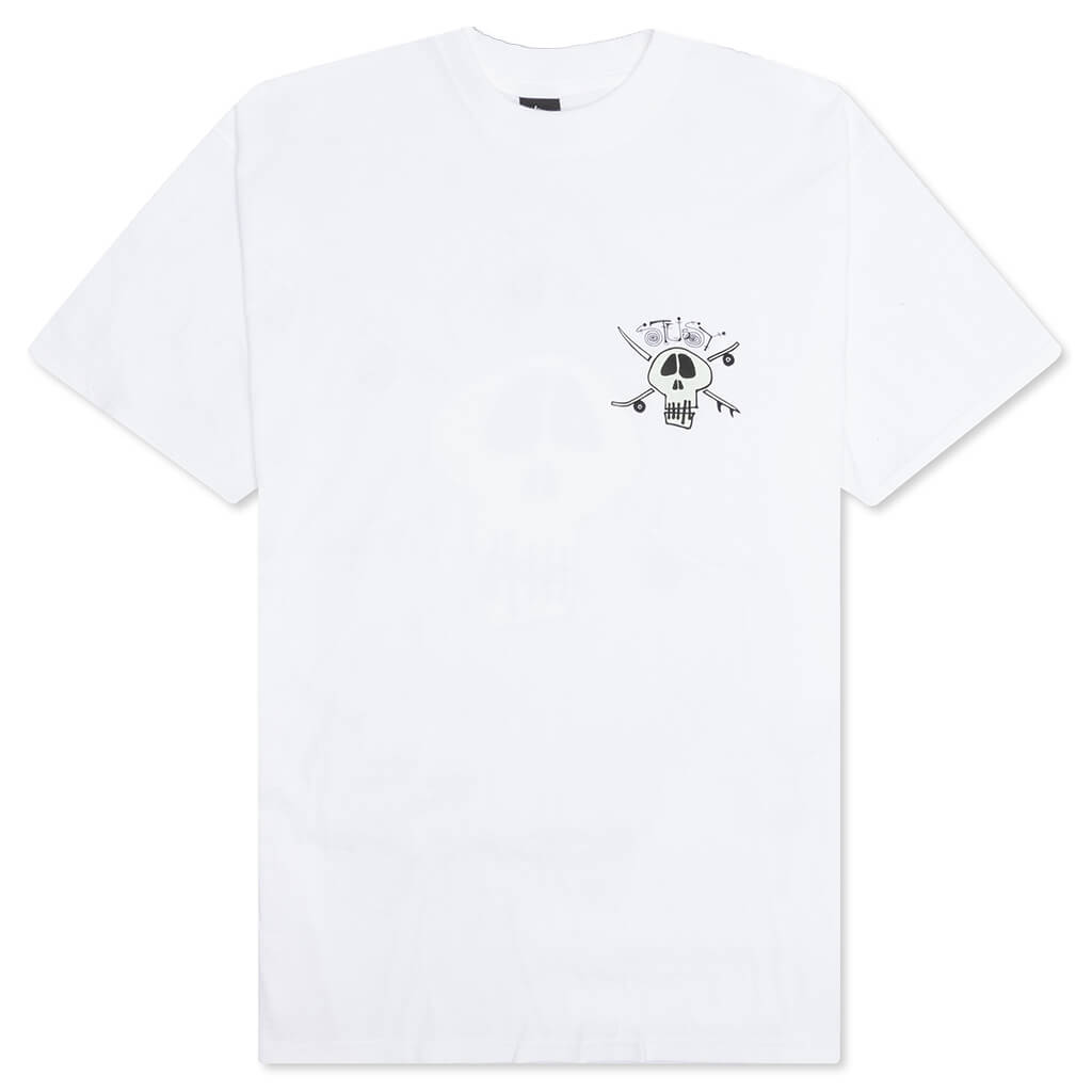 Surf Skate Skull Tee - White