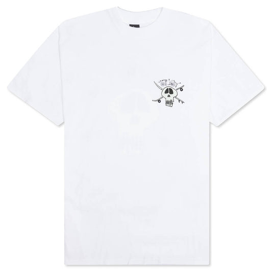 Surf Skate Skull Tee - White