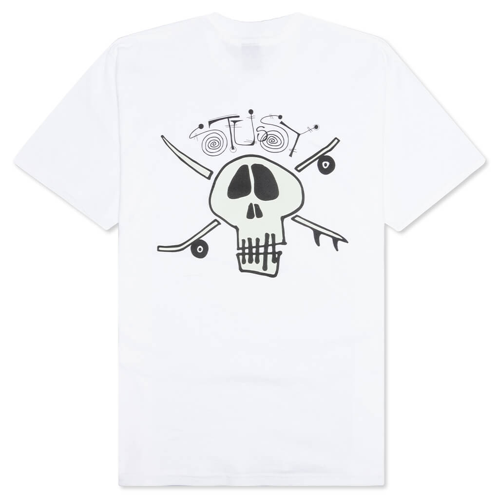 Surf Skate Skull Tee - White