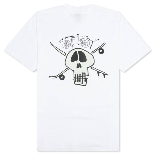 Surf Skate Skull Tee - White