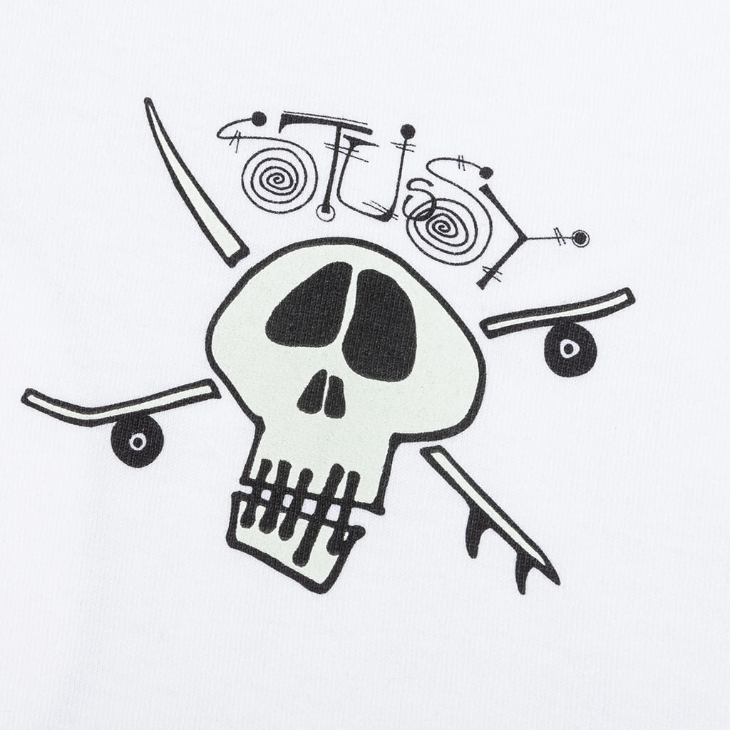 Surf Skate Skull Tee - White