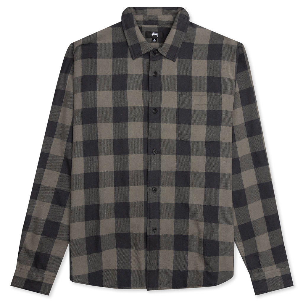 Venice Plaid L/S Shirt - Charcoal