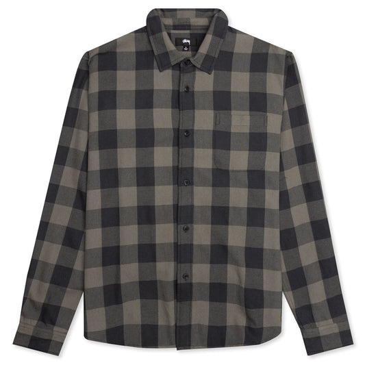 Venice Plaid L/S Shirt - Charcoal