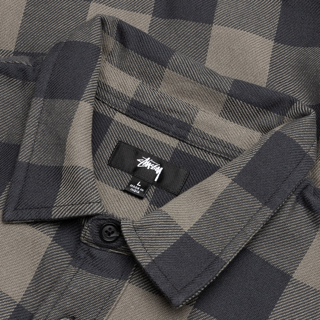 Venice Plaid L/S Shirt - Charcoal