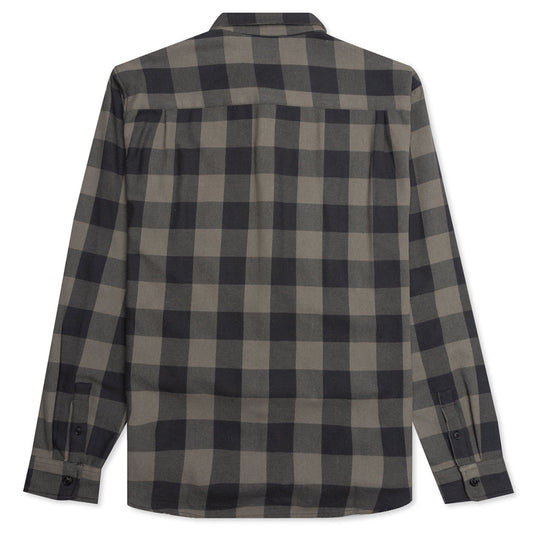 Venice Plaid L/S Shirt - Charcoal