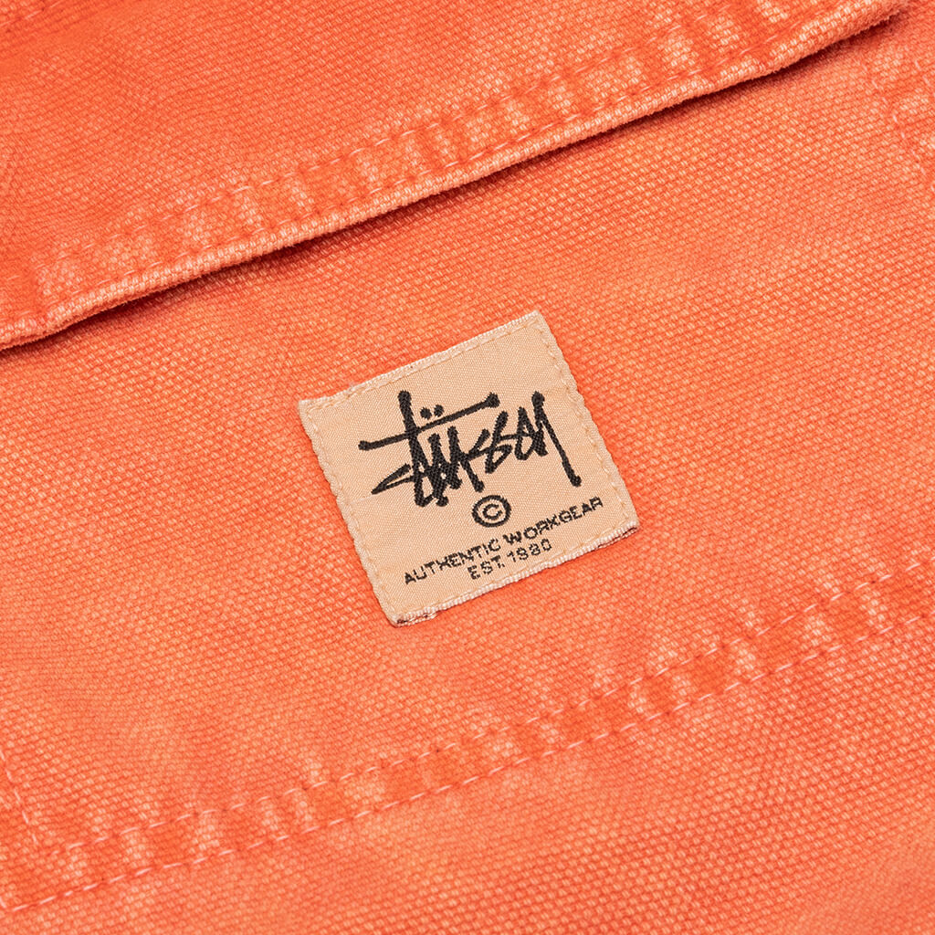 Washed Canvas Shop Jacket - Orange