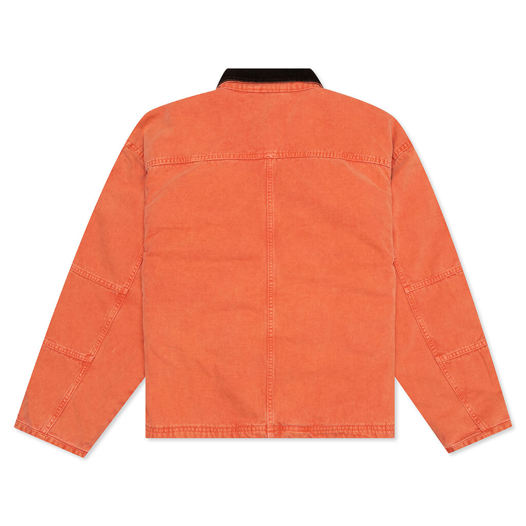 Washed Canvas Shop Jacket - Orange