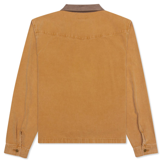 Washed Canvas Work Shirt - Gold