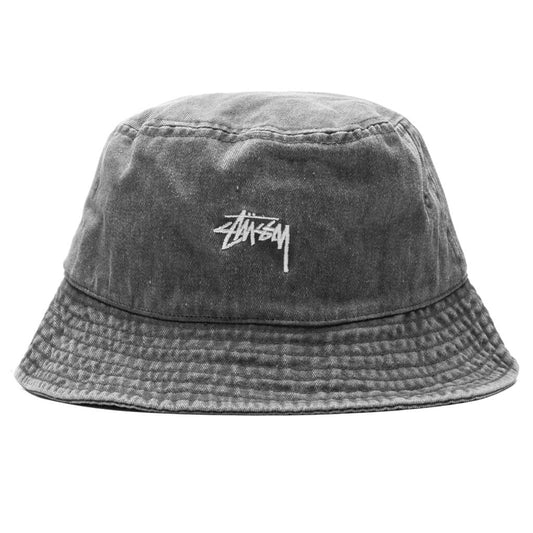 Washed Stock Bucket Hat - Charcoal