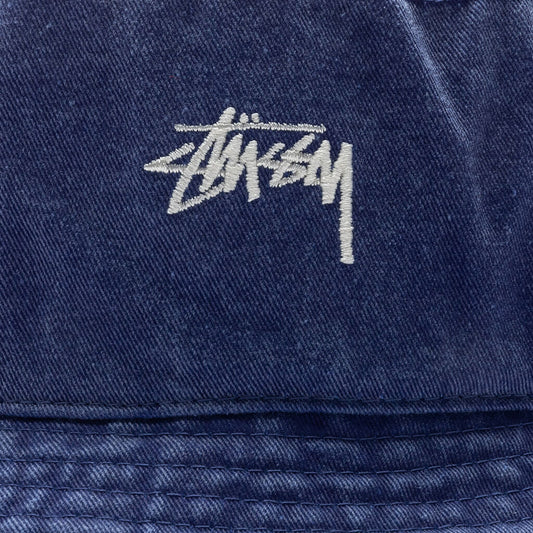 Washed Stock Bucket Hat - Dark Royal