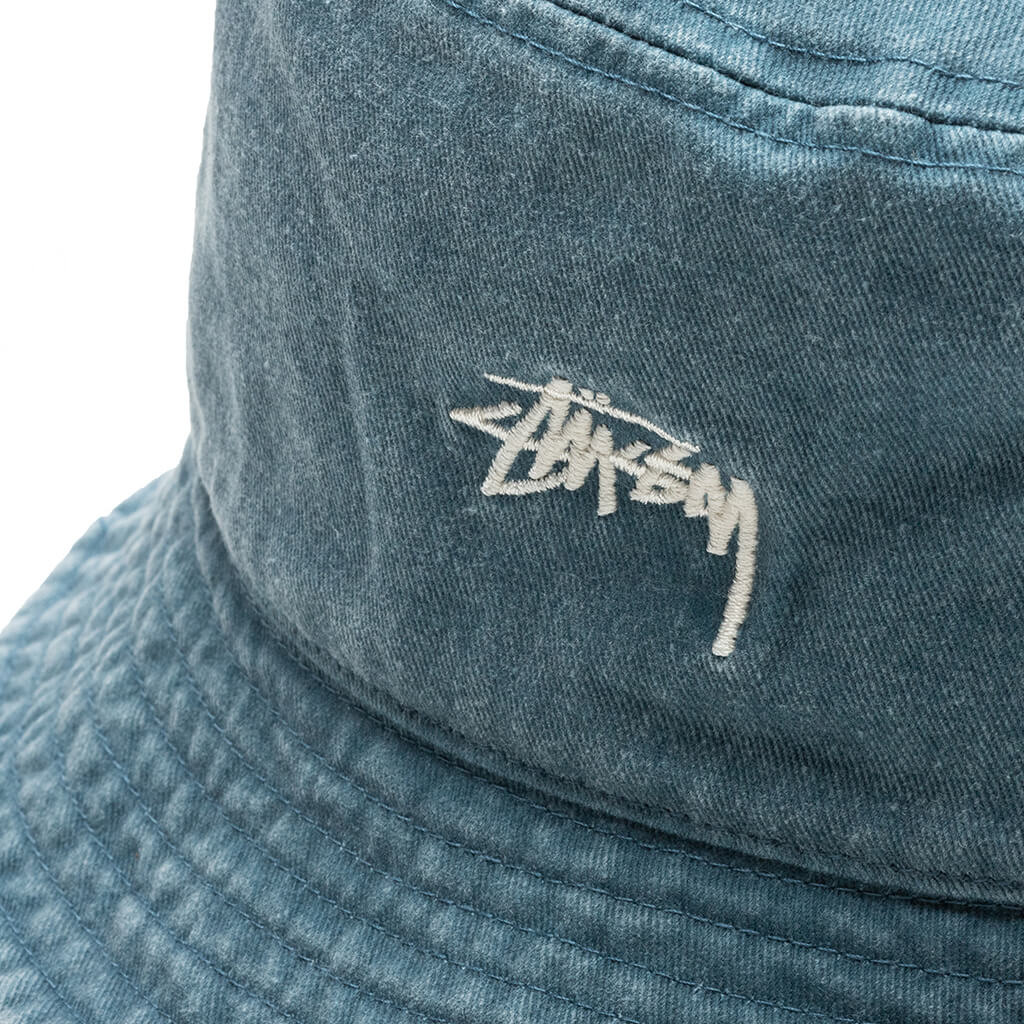Washed Stock Bucket Hat - Laguna Blue