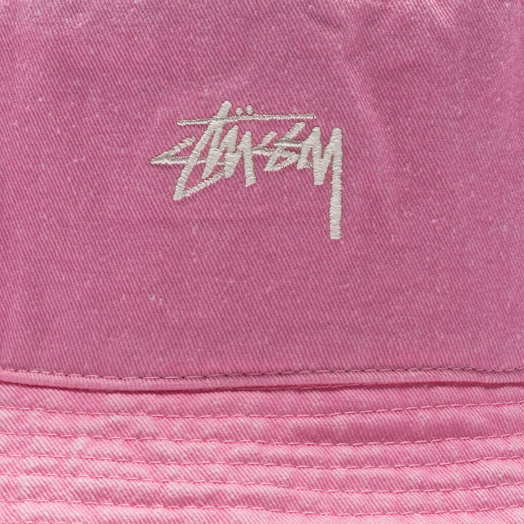 Washed Stock Bucket Hat - Pink
