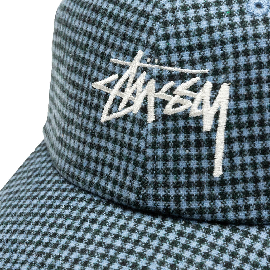 Wool Check Big Stock Low Pro - Blue