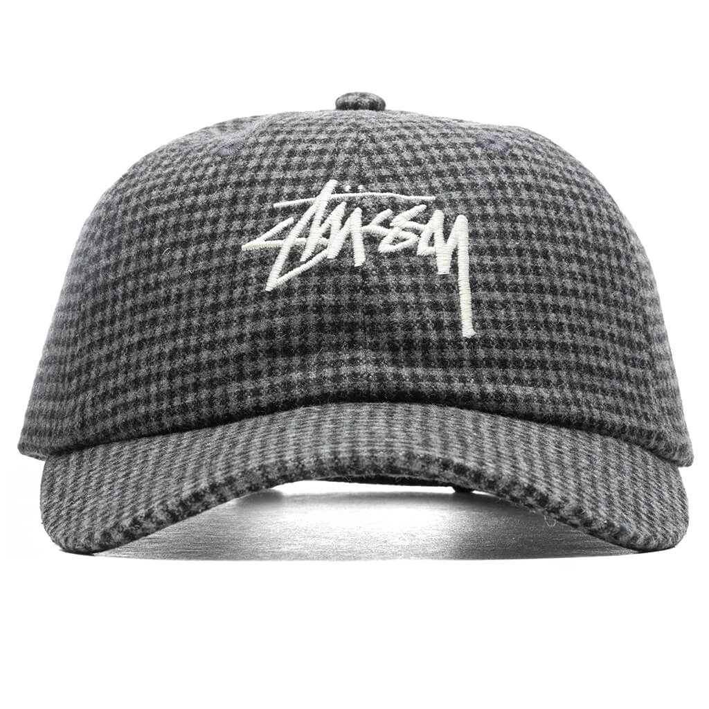 Wool Check Big Stock Low Pro - Charcoal
