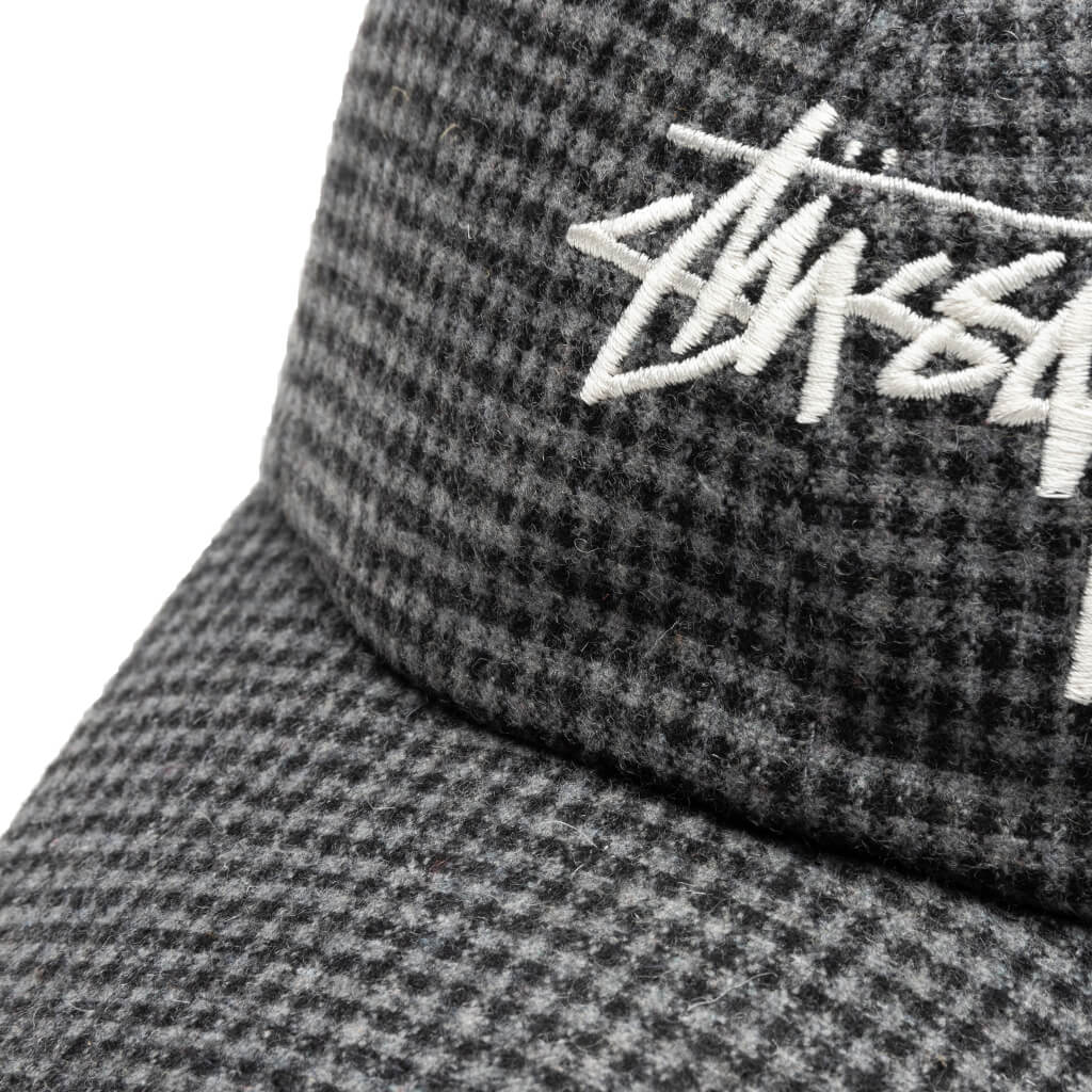 Wool Check Big Stock Low Pro - Charcoal