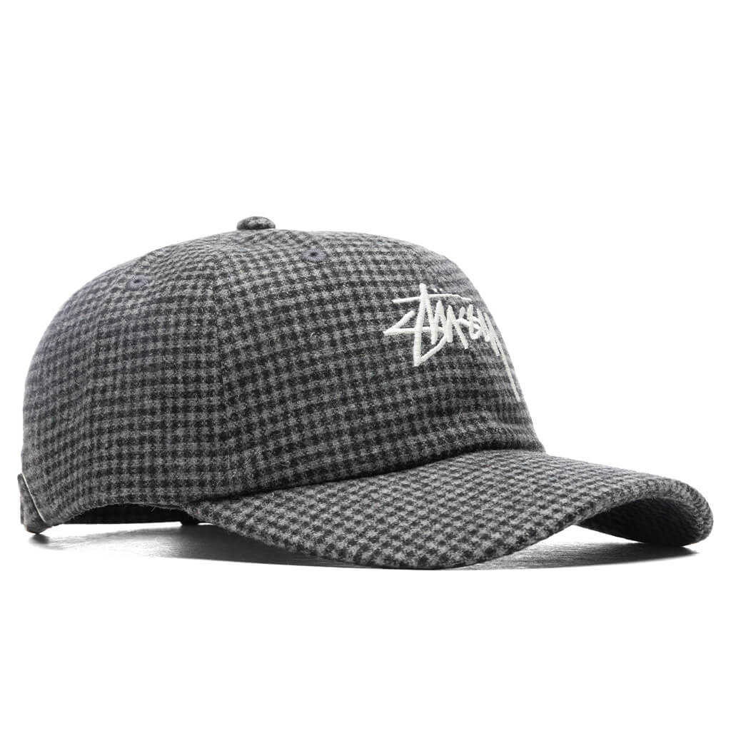 Wool Check Big Stock Low Pro - Charcoal