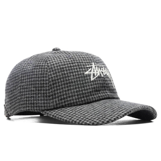 Wool Check Big Stock Low Pro - Charcoal