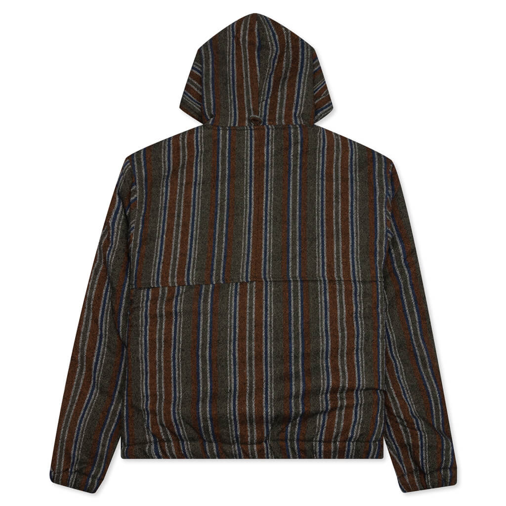 Wool Stripe Work Jacket - Olive