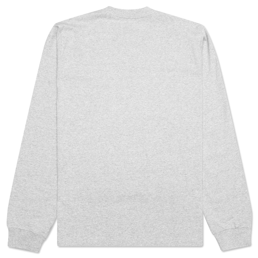 Stock Logo L/S Crew - Grey Heather