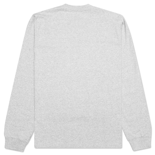 Stock Logo L/S Crew - Grey Heather