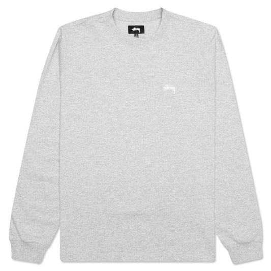 Stock Logo L/S Crew - Grey Heather