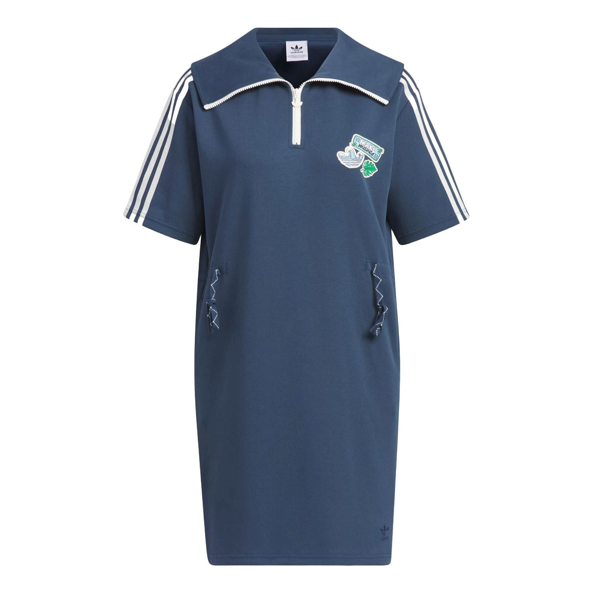 (WMNS) adidas Summer Holiday Graphic Play Knit Dress Asia Sizing 'Navy' IW6305