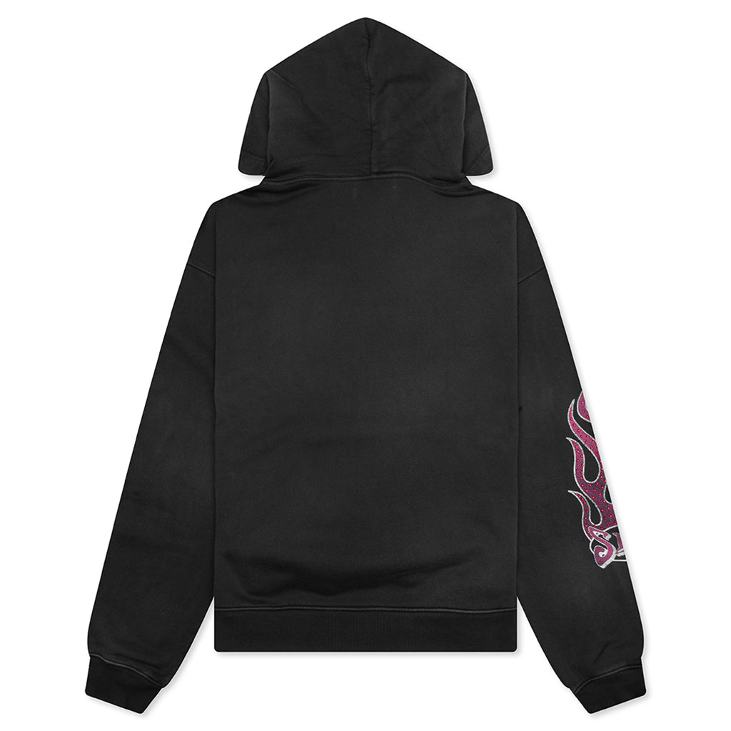 Summerland Racing Crystal Hoodie - Aged Black