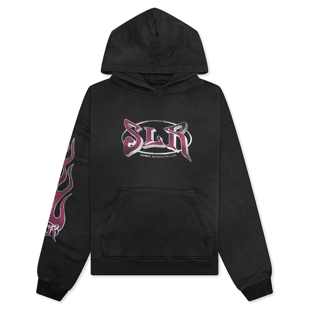 Summerland Racing Crystal Hoodie - Aged Black