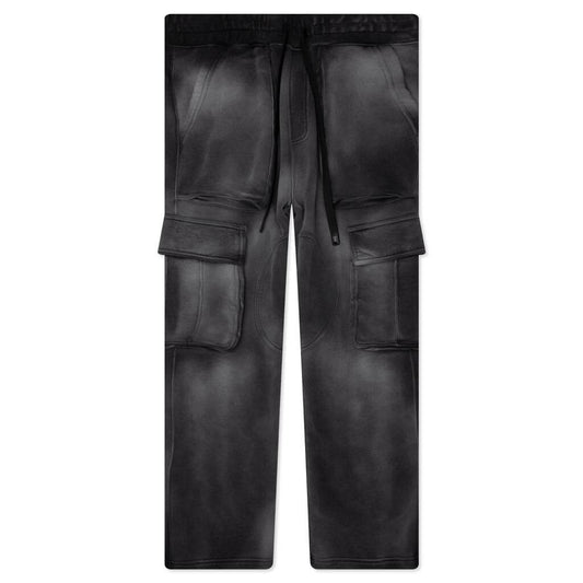 Sunfade Logo Cargo Sweatpant - Faded Black