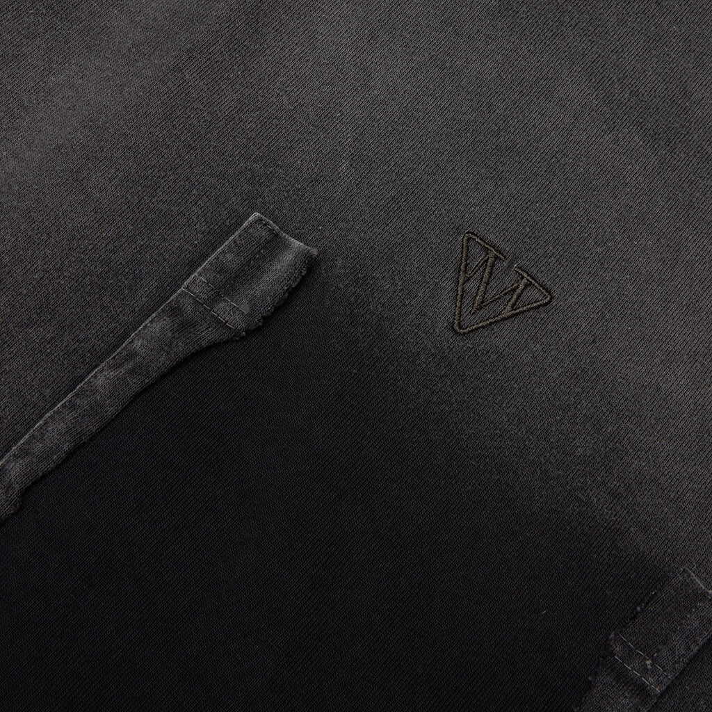 Sun Faded L/S Polo - Black