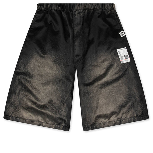 Sun Faded Like Satin Shorts - Black
