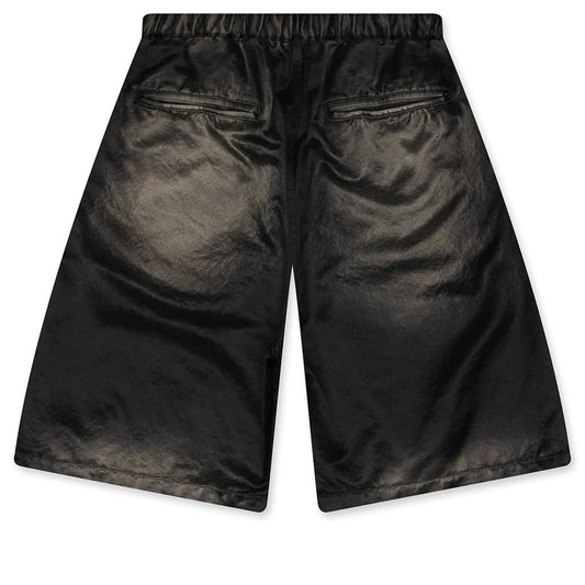 Sun Faded Like Satin Shorts - Black