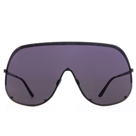 Sunglasses Shield - Black Temple/Black Lens