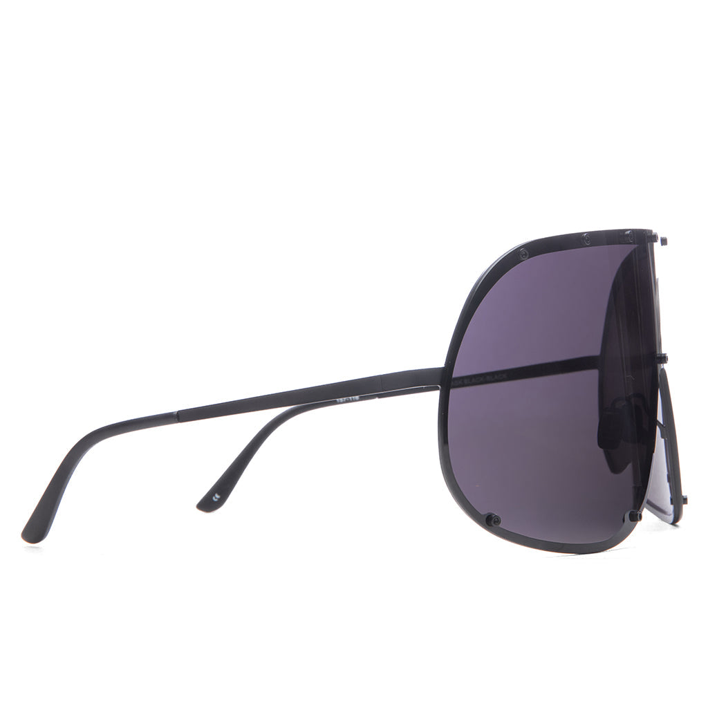 Sunglasses Shield - Black Temple/Black Lens