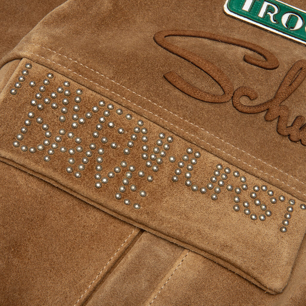 Sunset Blvd. Sponsored Suede Jacket - Tan