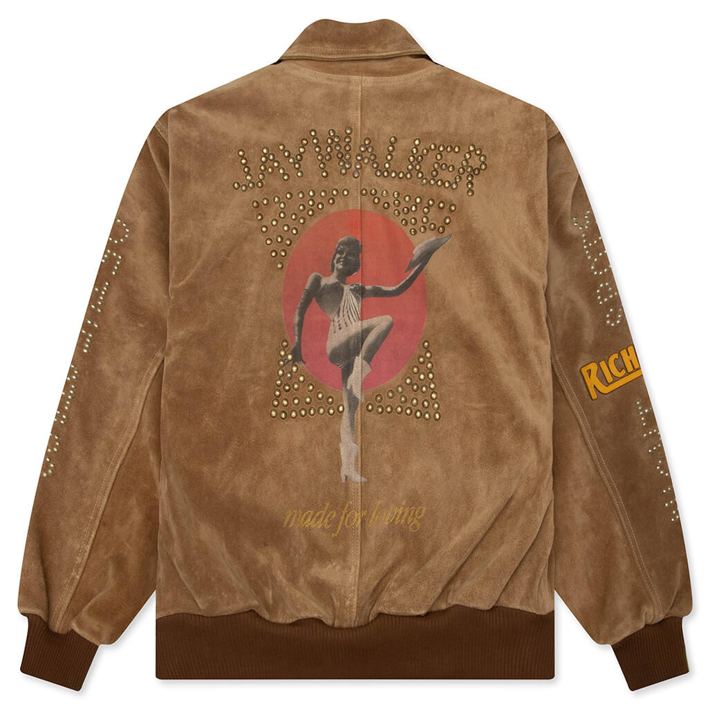 Sunset Blvd. Sponsored Suede Jacket - Tan