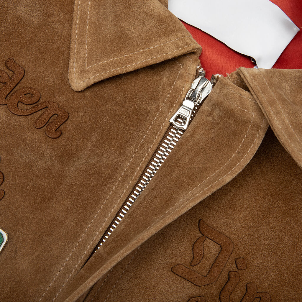 Sunset Blvd. Sponsored Suede Jacket - Tan