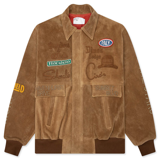 Sunset Blvd. Sponsored Suede Jacket - Tan