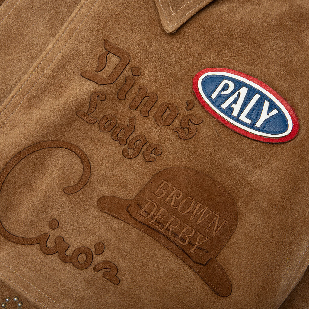 Sunset Blvd. Sponsored Suede Jacket - Tan