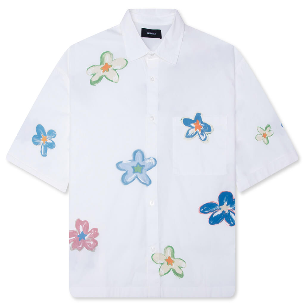 Super Bloom Cropped S/S Shirt - White