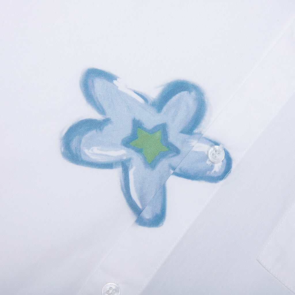 Super Bloom Cropped S/S Shirt - White