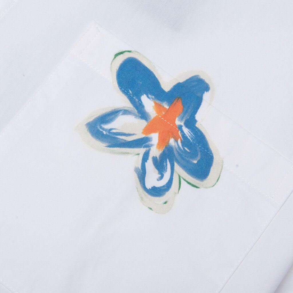Super Bloom Cropped S/S Shirt - White