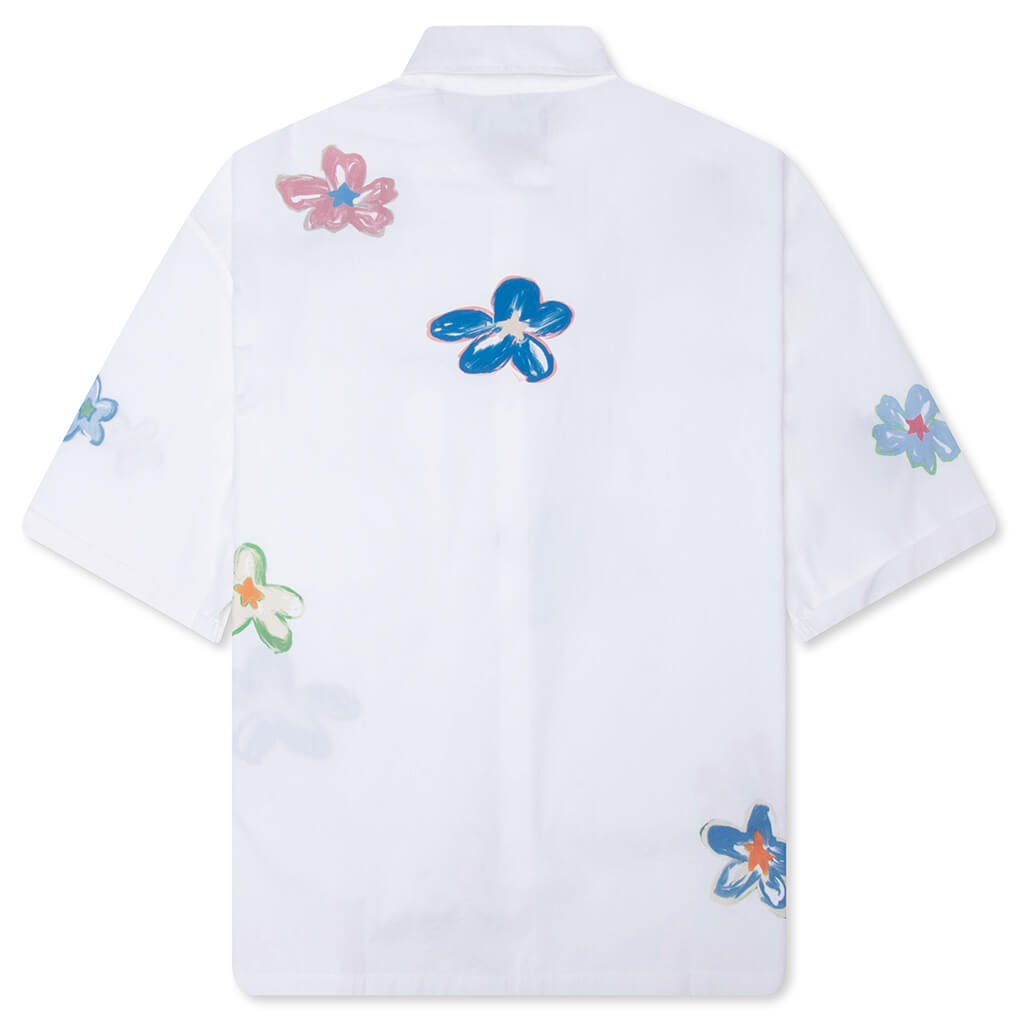Super Bloom Cropped S/S Shirt - White