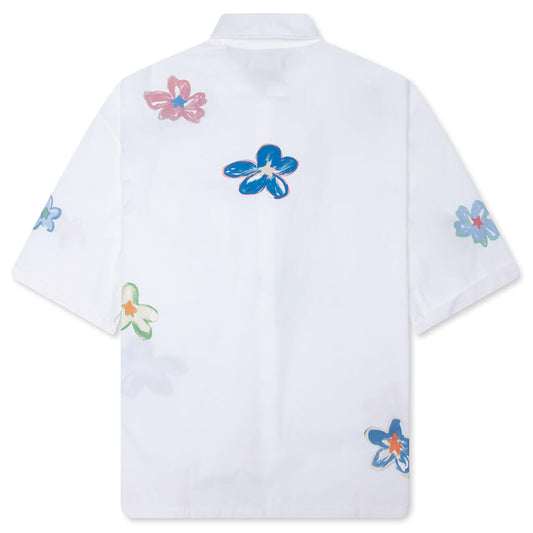Super Bloom Cropped S/S Shirt - White